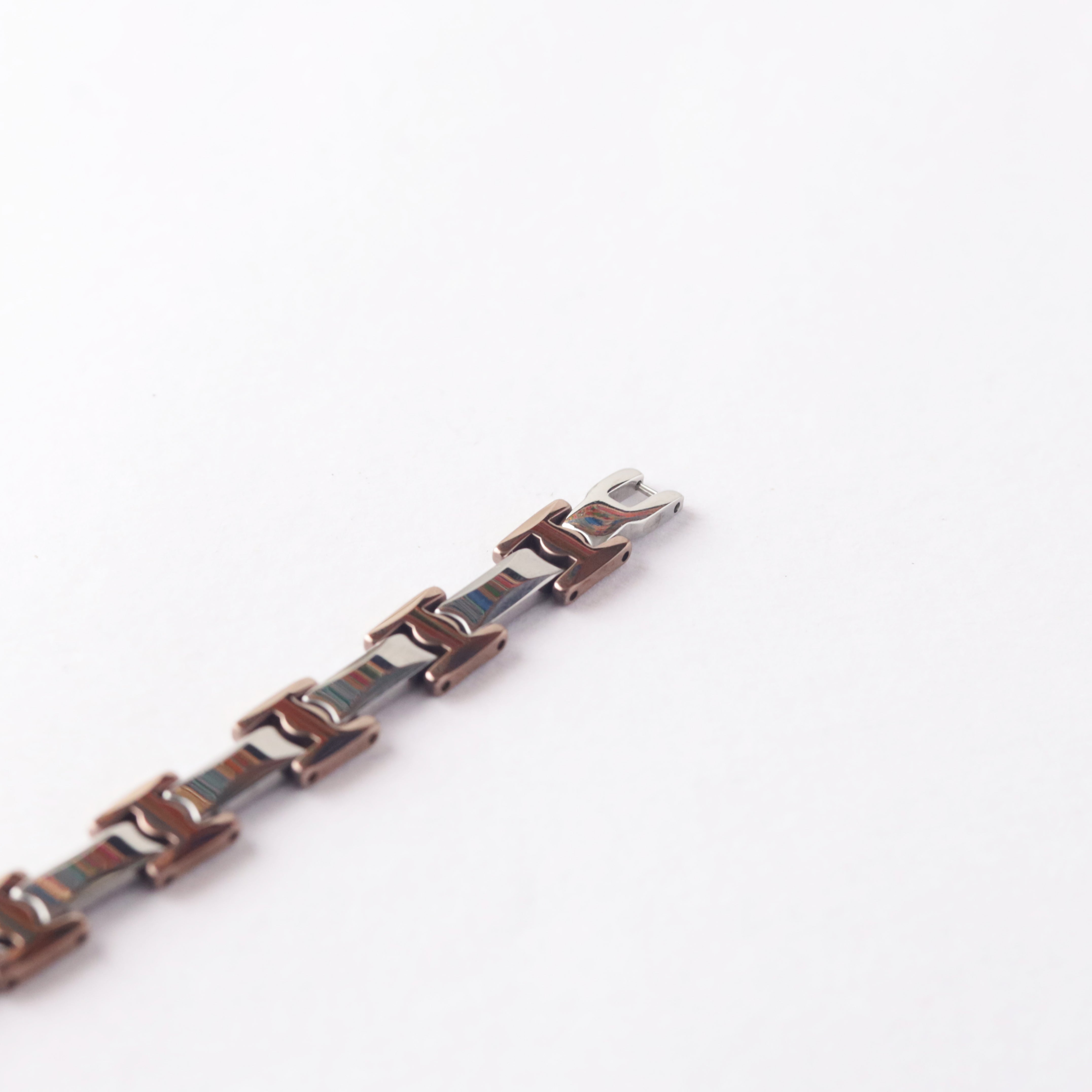 Men’s Interlocking Stainless Steel Link Bracelet