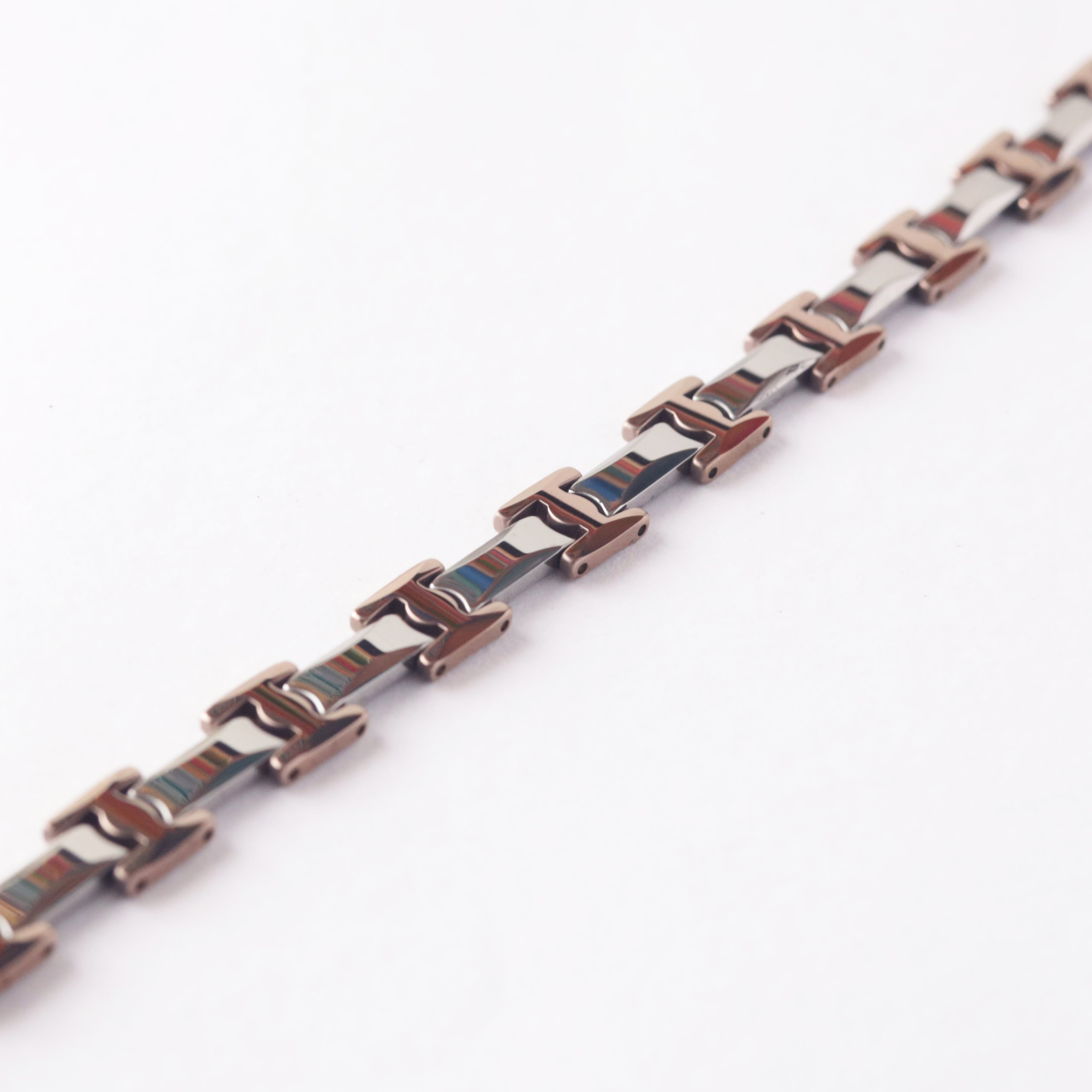 Men’s Interlocking Stainless Steel Link Bracelet