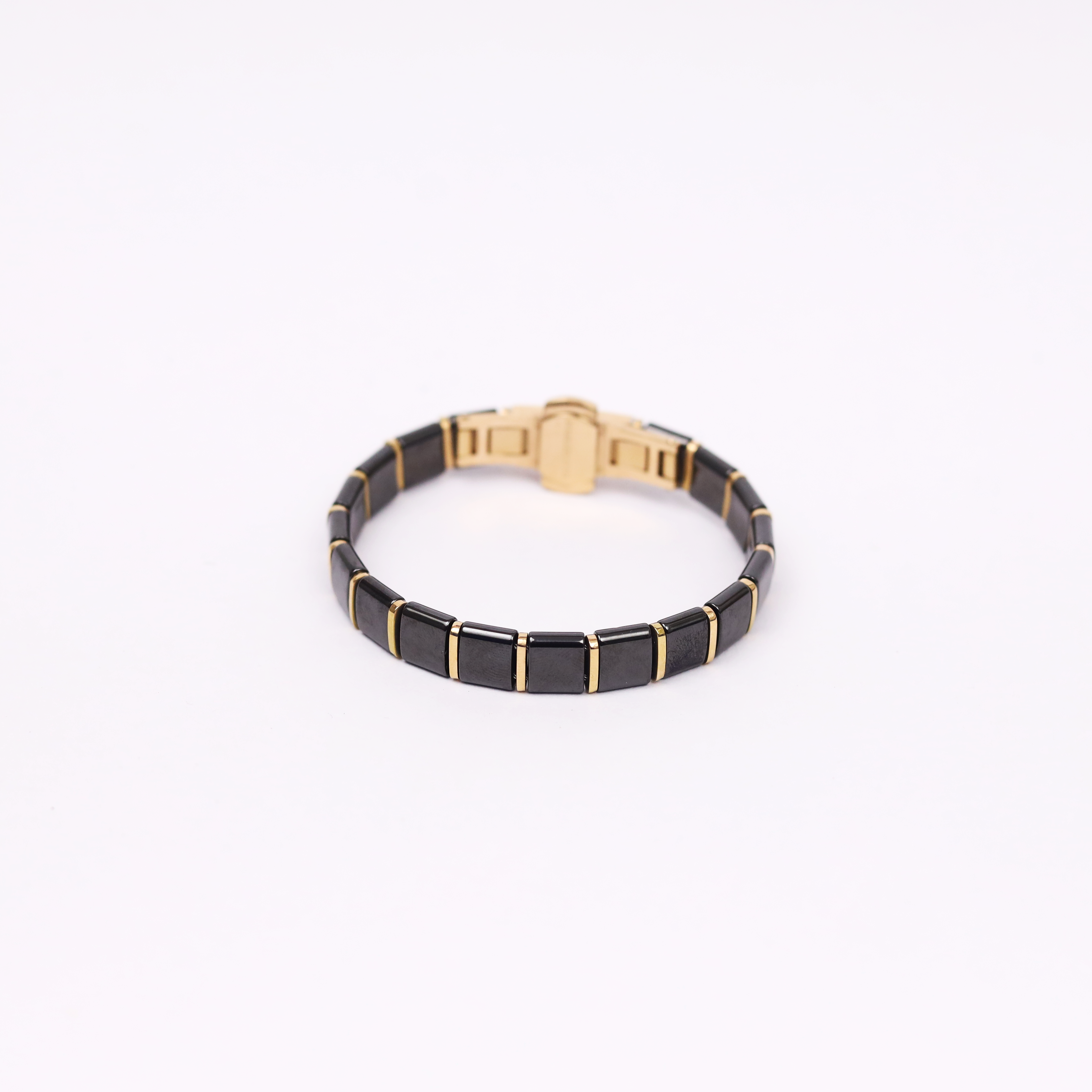 Black & Gold Block-Link Bracelet
