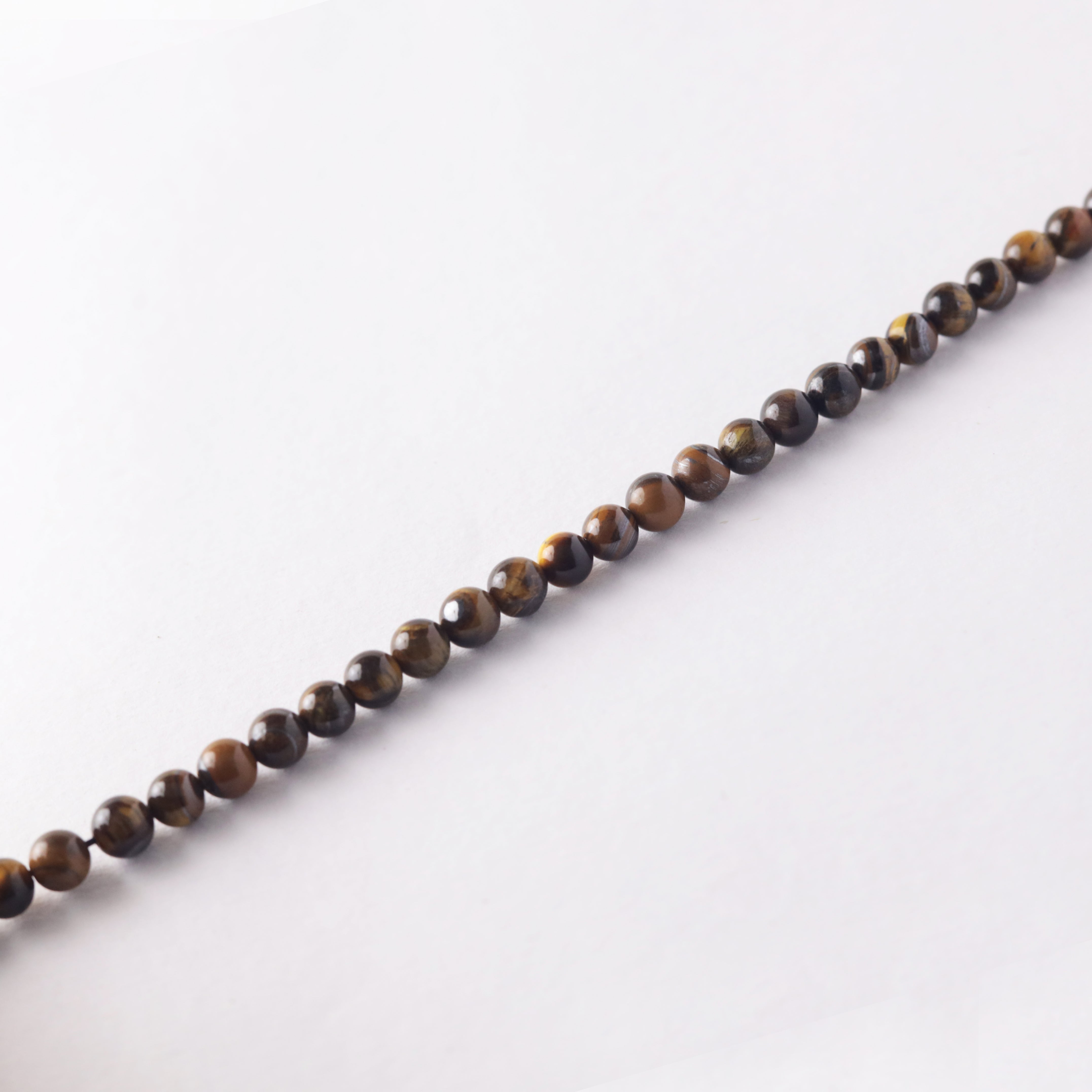 Men’s Beaded Bracelet with Gold Stainless Steel Clasp
