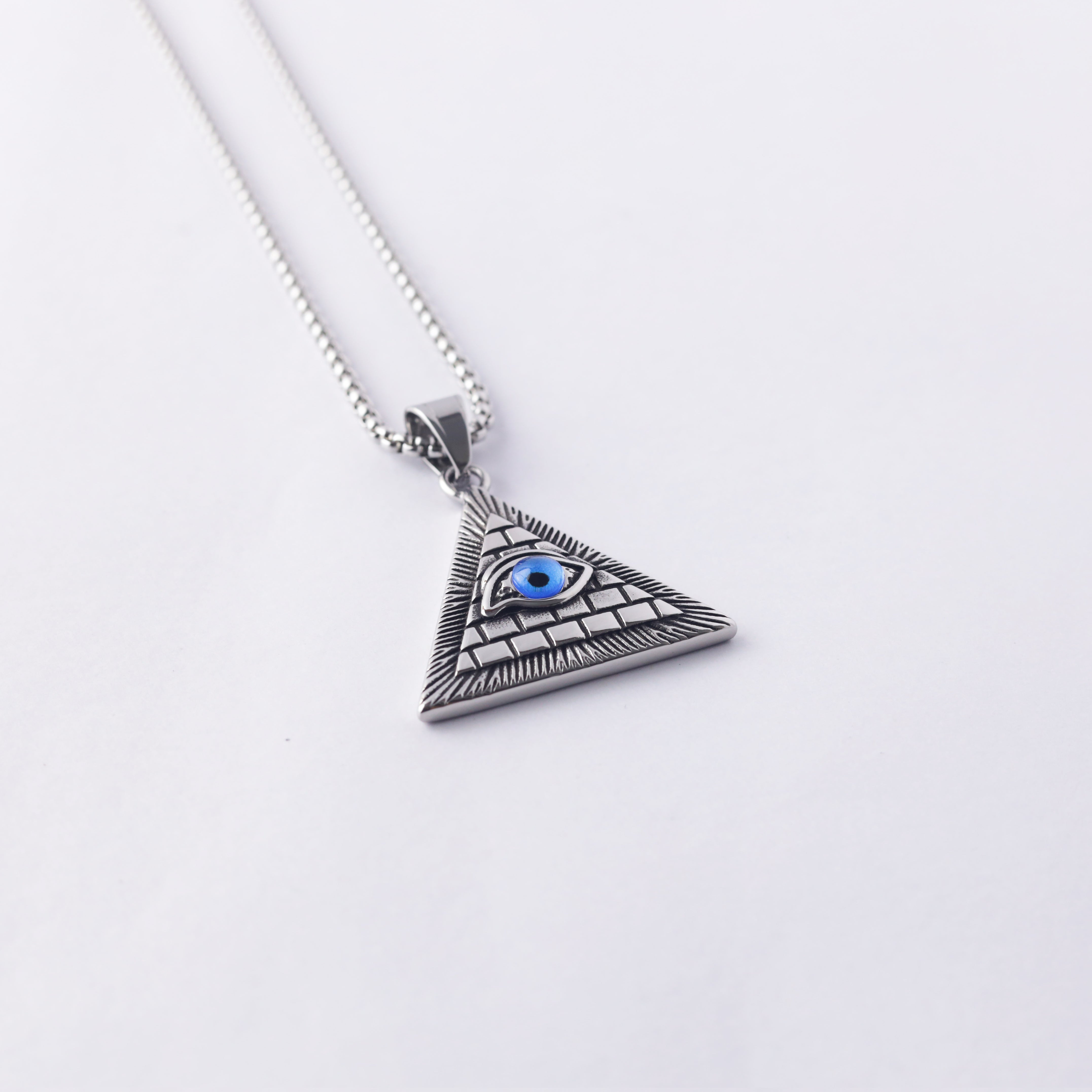 Pyramid Eye Pendant Necklace