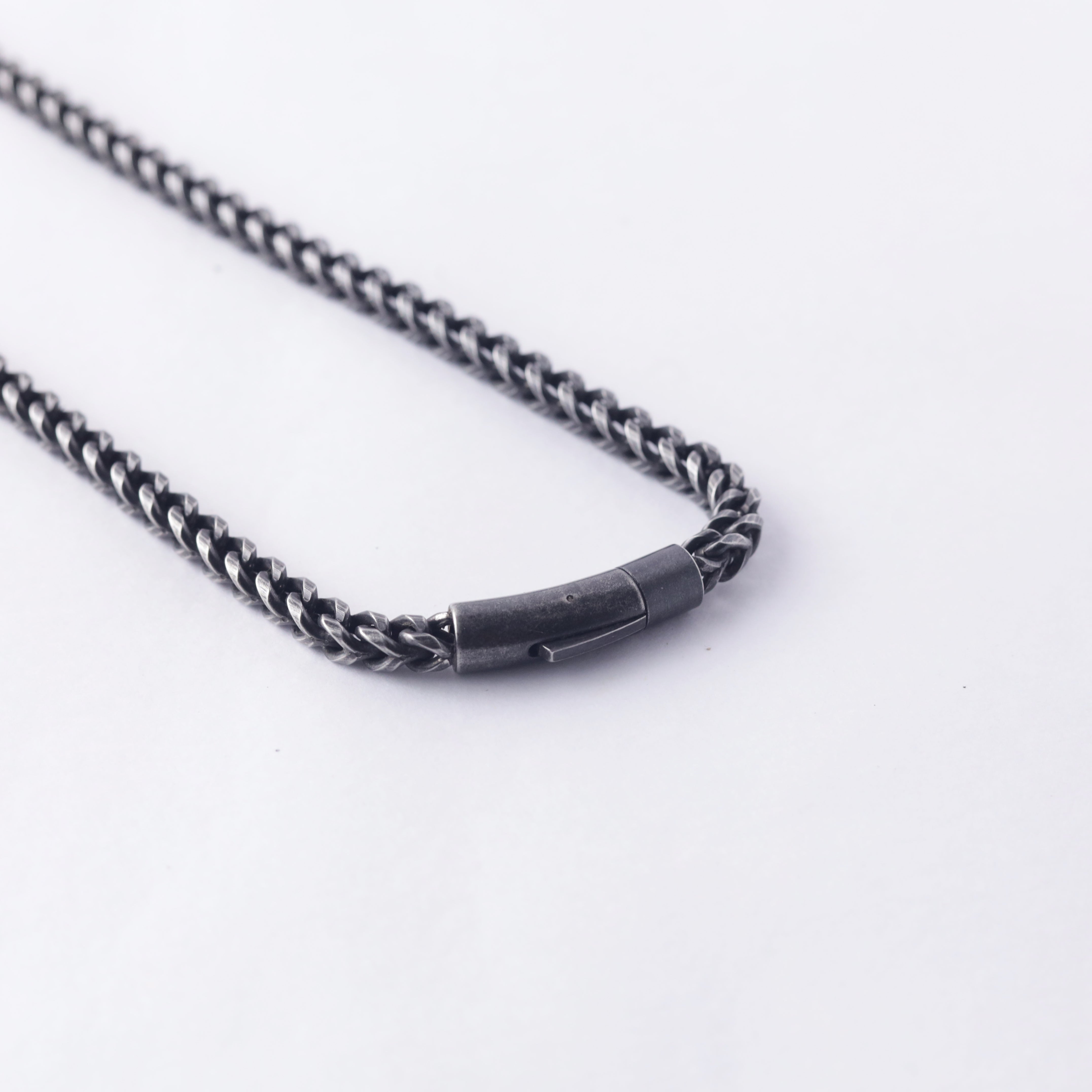 Black Stainless Steel Cuban Chain Necklace