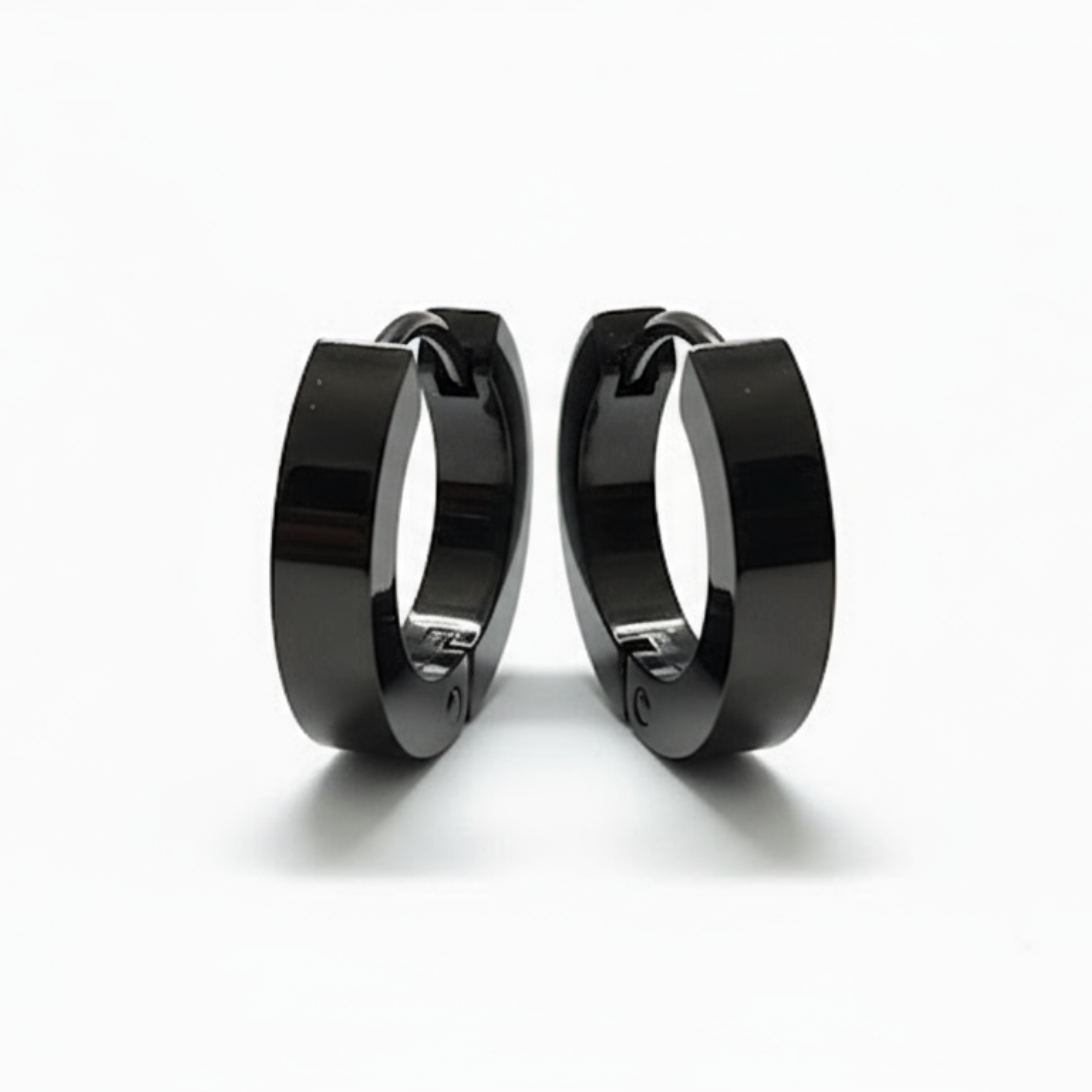 The Noir Huggie Hoops