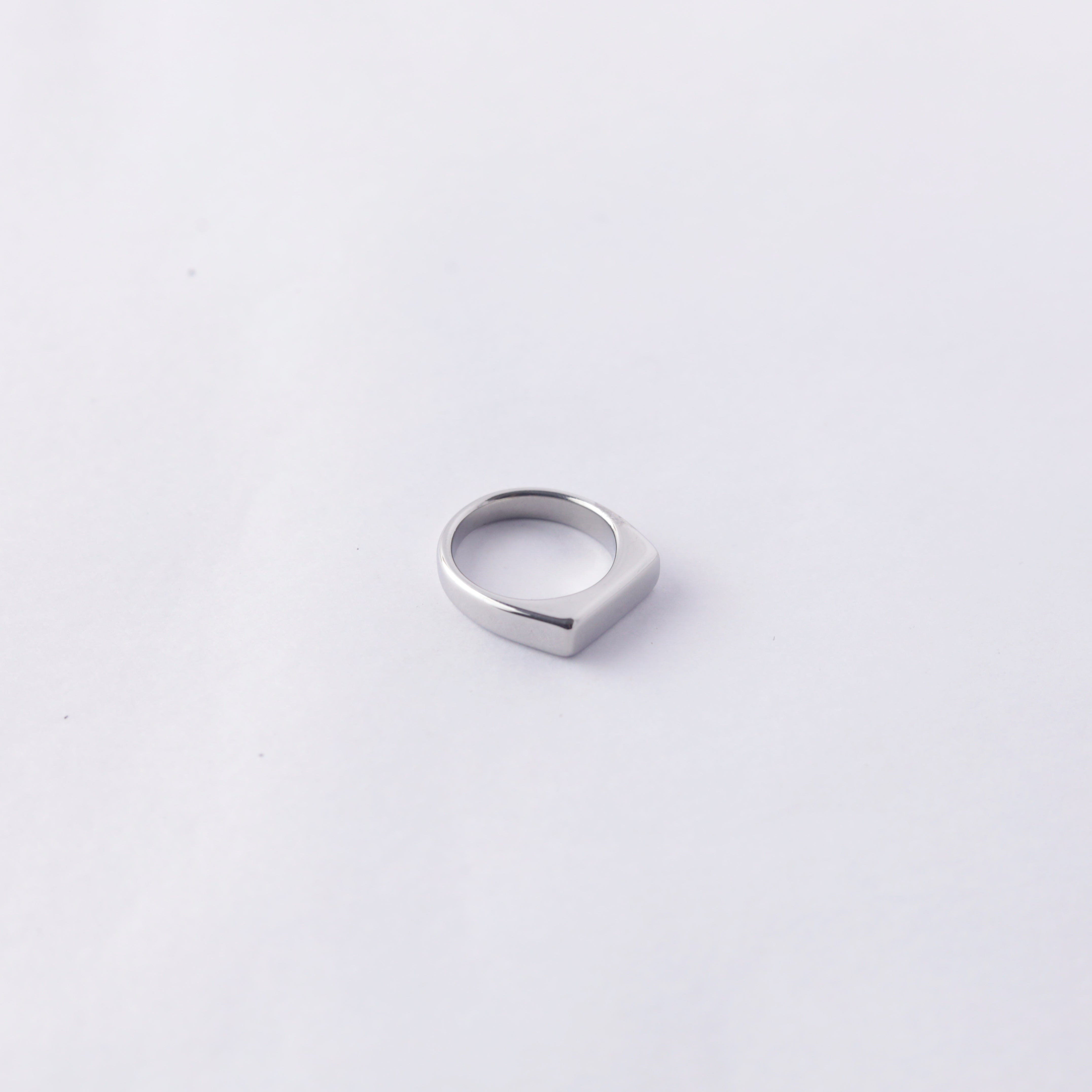 Silver Minimalist Signet Ring