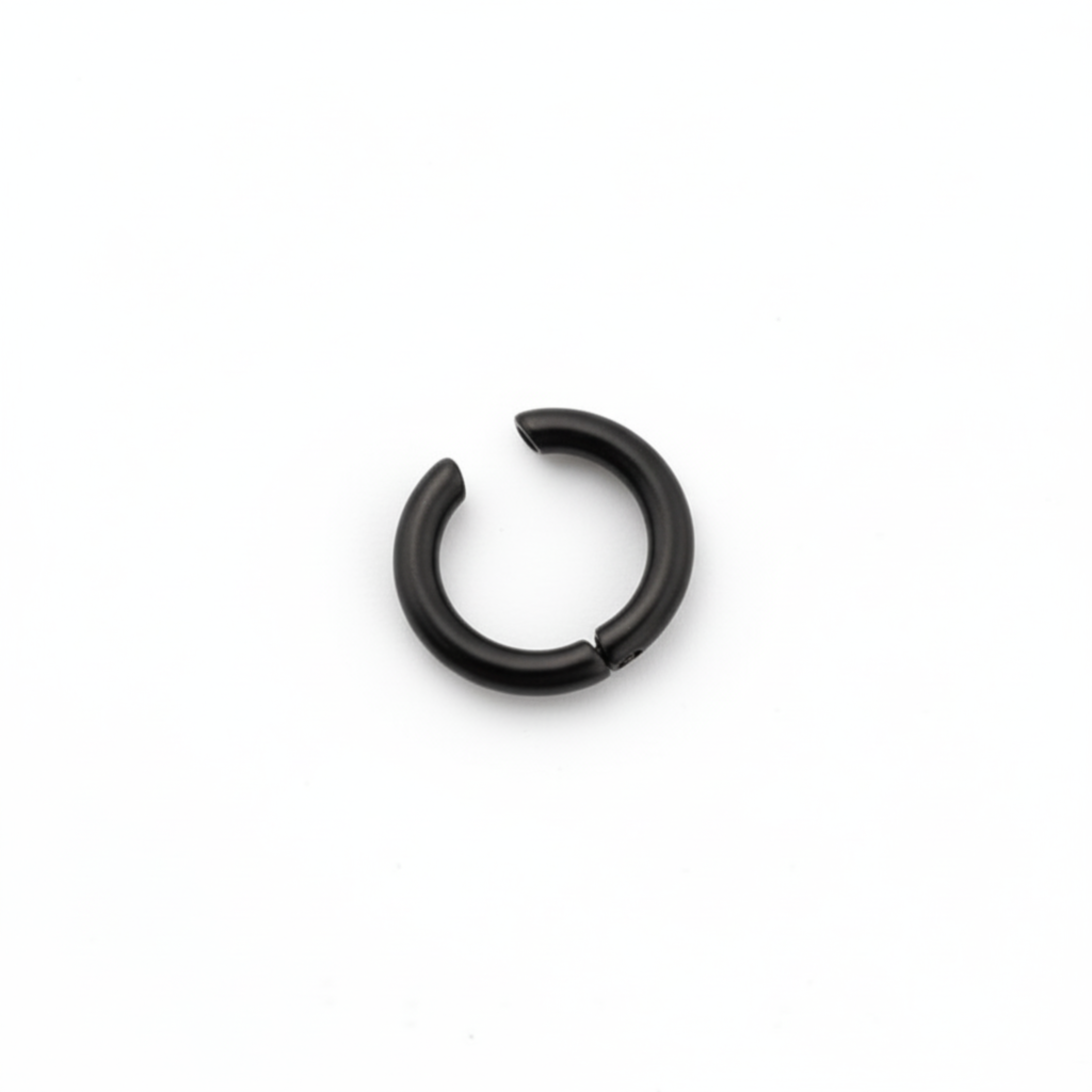 Chunky Hoop Earrings — Black