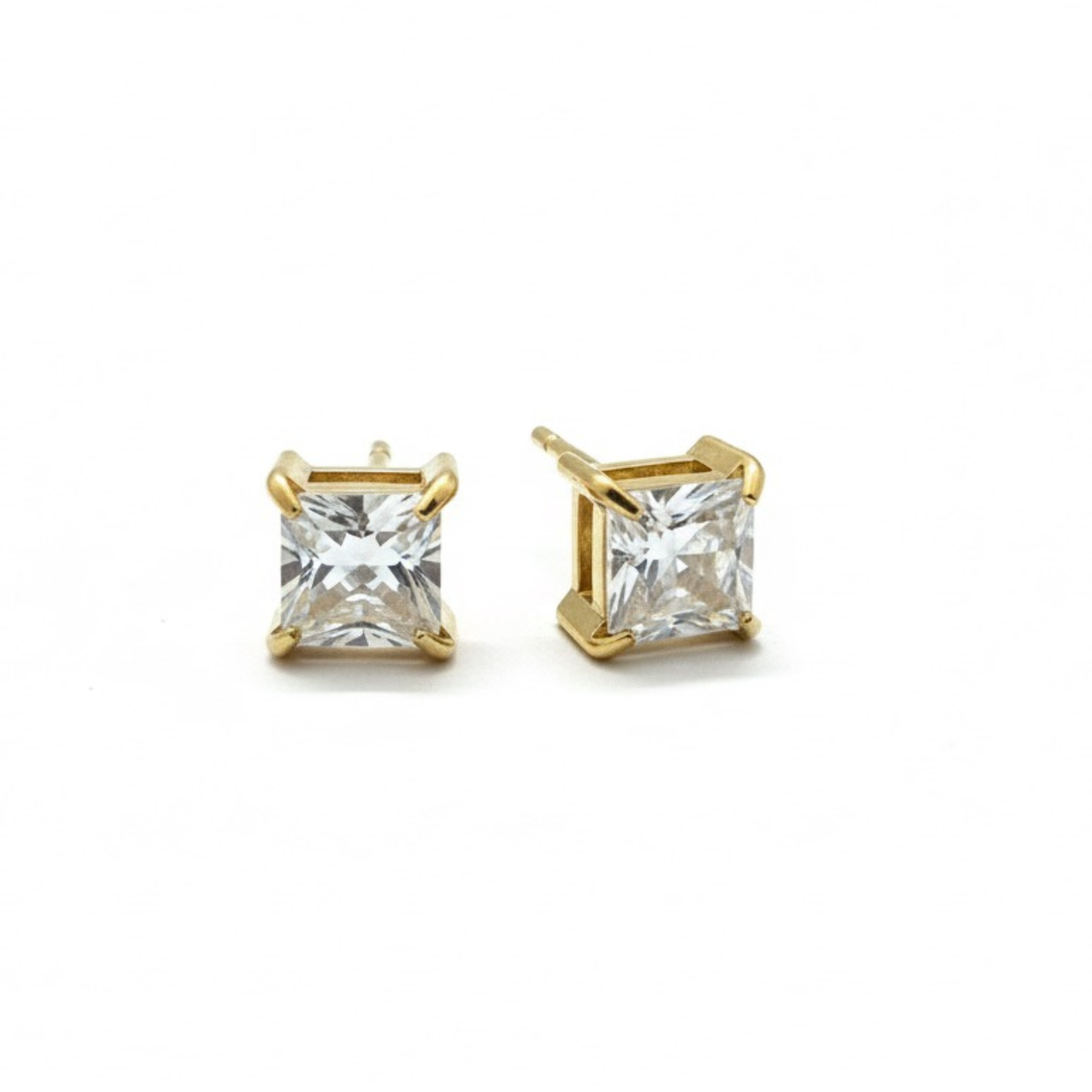 Classic Square Studs — Gold