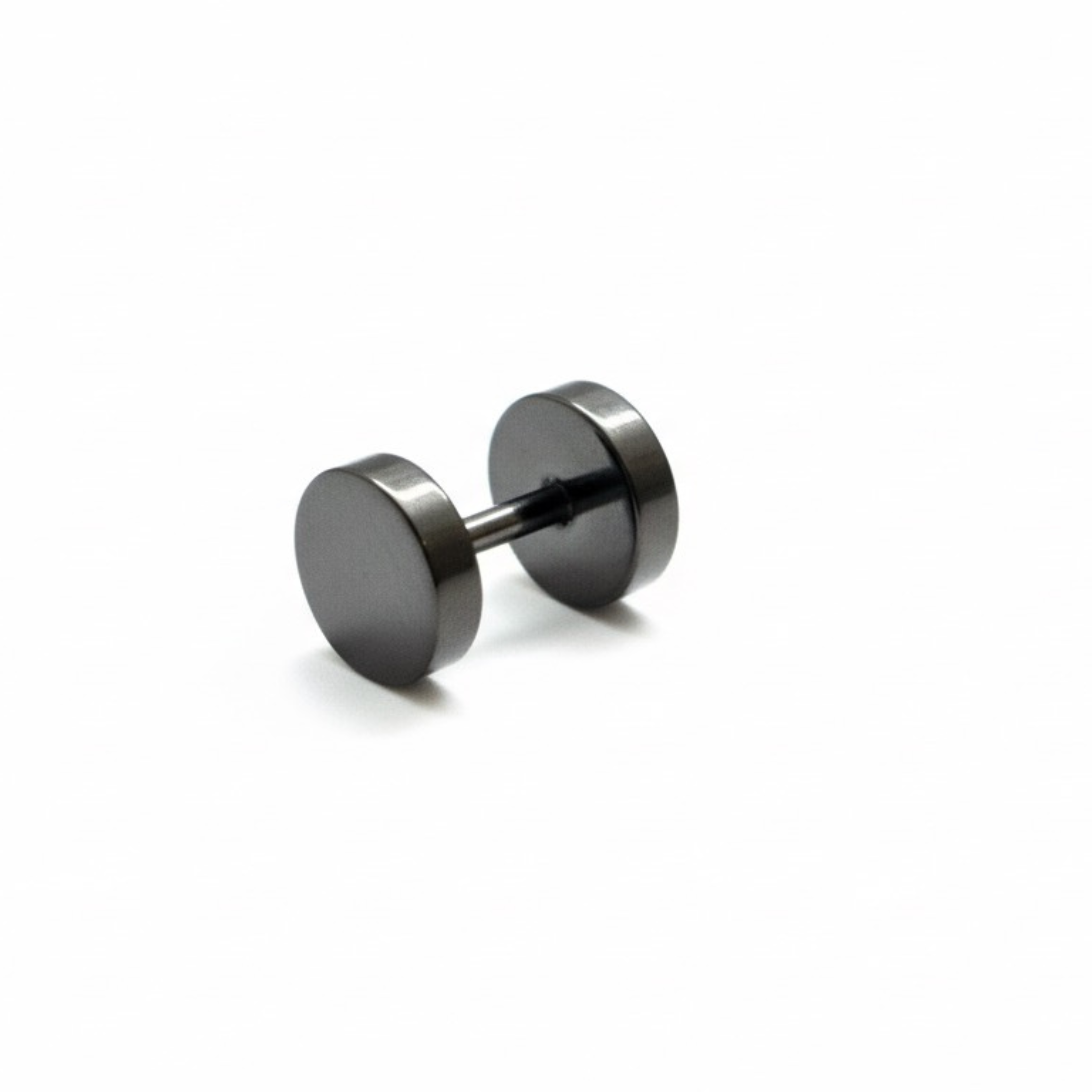 Flat Disc Barbell Studs — Black