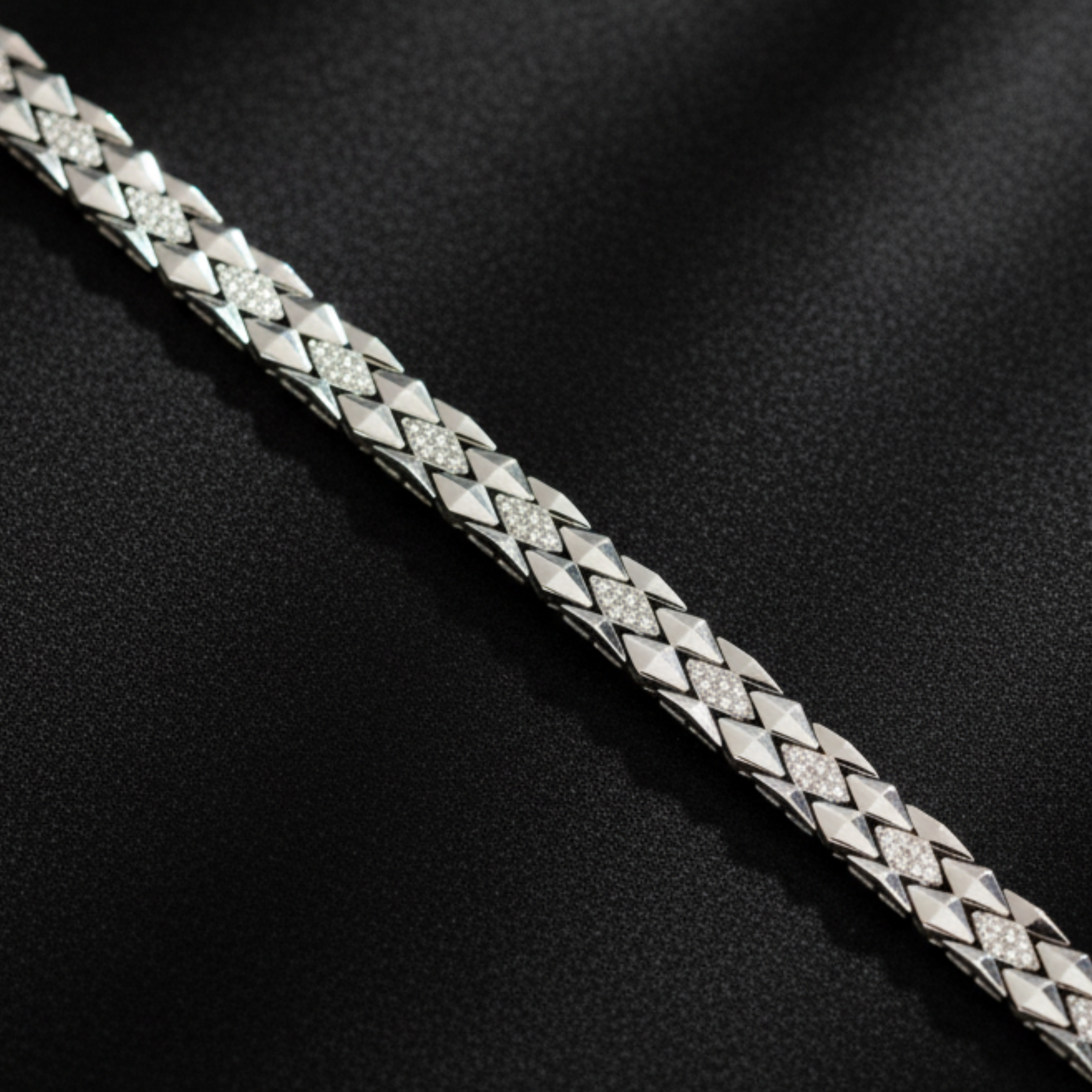 Iced Silver Link Bracelet